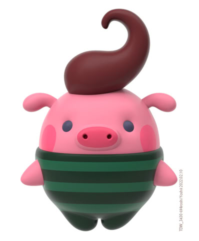 3D mascot character pig ゆるキャラ